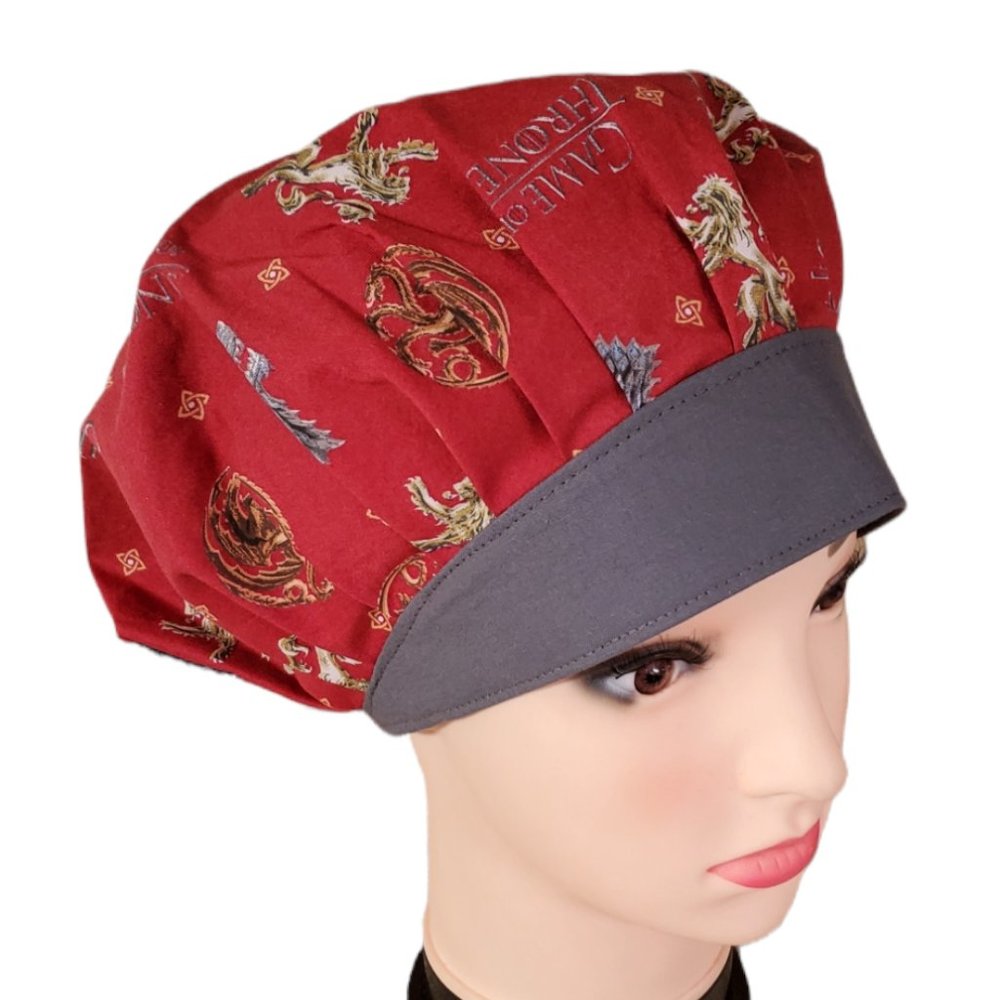 Game of Thrones Tararyen Iron Throne Stark Scrub Cap, Surgical Cap, Medical Hat